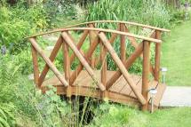 Rustic High Rail Garden Bridge