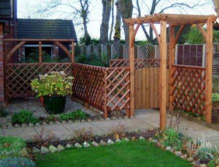 Garden With Wooden Furniture