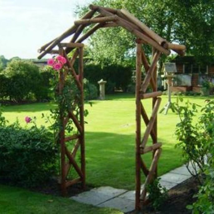 Garden Arch with Pink Flowers