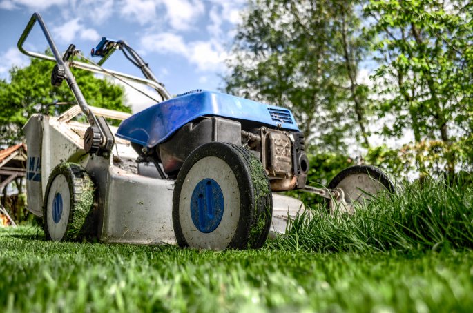 A Lawnmower On Grass