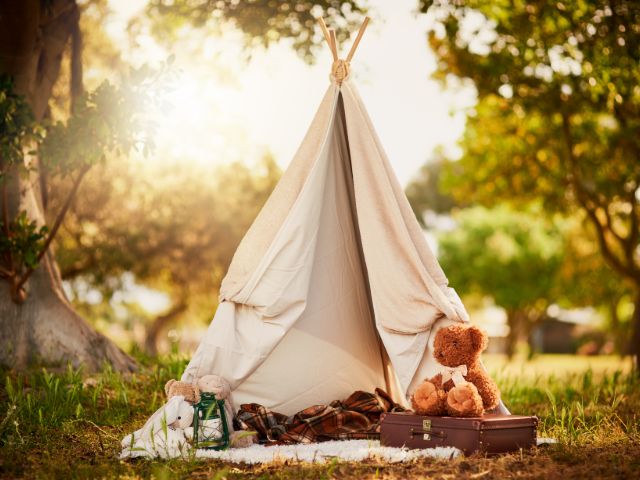 Makeshift Tent In A Garden