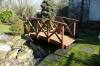 7ft Rustic high rail garden pond bridge