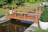 Rambler low rail garden pond bridge