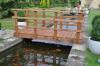 Rambler high rail garden pond bridge