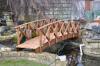10ft Rustic low rail garden pond bridge