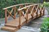 11ft Rustic low rail garden bridge with steps