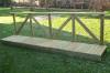10ft bespoke garden  bridge 1 side handrail unstained
