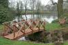 11ft Rustic high rail pond bridge+ rustic seat
