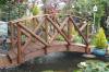 6ft Rustic high rail garden pond bridge