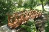 16ft Classica high rail wooden  garden bridge over ditch