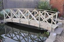 Rustic Low Rail Garden Bridge