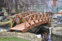 Rustic Low Rail Garden Bridge