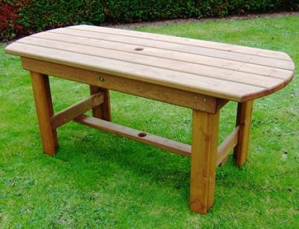 Abbey 6ft Oval Wooden Garden Table - Tony Ward Furniture